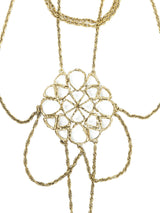 Multi Chain Floral Pendant Necklace Accessory arcadeshops.com