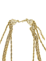 Multi Chain Floral Pendant Necklace Accessory arcadeshops.com