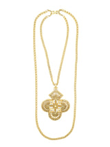Layered Byzantine Cross Pendant Necklace Accessory arcadeshops.com