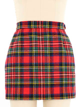 Yves Saint Laurent Plaid Mini Skirt Bottom arcadeshops.com
