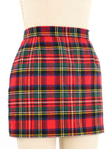 Yves Saint Laurent Plaid Mini Skirt Bottom arcadeshops.com
