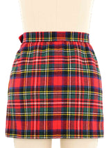 Yves Saint Laurent Plaid Mini Skirt Bottom arcadeshops.com