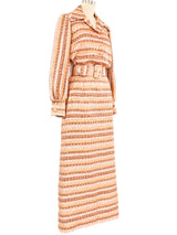 1970s Rose Metallic Brocade Ensemble Suit arcadeshops.com