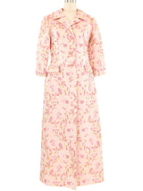 1960s Dynasty Pink Metallic Maxi Coat Outerwear arcadeshops.com