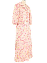 1960s Dynasty Pink Metallic Maxi Coat Outerwear arcadeshops.com