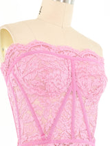 Dolce & Gabbana Hot Pink Lace Bustier Top arcadeshops.com