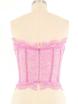 Dolce & Gabbana Hot Pink Lace Bustier Top arcadeshops.com