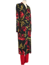 Dolce and Gabbana Floral Duster Ensemble Suit arcadeshops.com