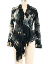 Plein Sud Plaid Mohair Wrap Jacket Jacket arcadeshops.com