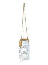 Whiting and Davis White Enamel Chainmail Bag Accessory arcadeshops.com