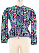 1981 Yves Saint Laurent Ikat Knit Jacket Jacket arcadeshops.com