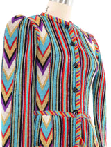 Yves Saint Laurent Metallic Ikat Knit Jacket Jacket arcadeshops.com