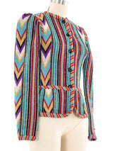 Yves Saint Laurent Metallic Ikat Knit Jacket Jacket arcadeshops.com