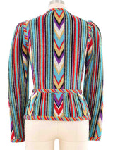 Yves Saint Laurent Metallic Ikat Knit Jacket Jacket arcadeshops.com