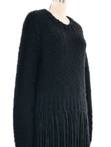 Gabriela Hearst Fringed Chunky Knit Sweater Dress arcadeshops.com