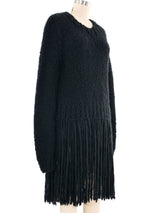 Gabriela Hearst Fringed Chunky Knit Sweater Dress arcadeshops.com
