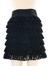 Looped Fringe Mini Skirt Bottom arcadeshops.com