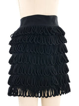 Looped Fringe Mini Skirt Bottom arcadeshops.com