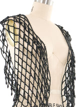Black Beaded Vest Jacket arcadeshops.com