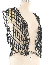 Black Beaded Vest Jacket arcadeshops.com