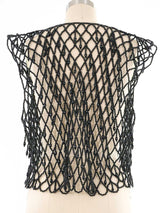 Black Beaded Vest Jacket arcadeshops.com