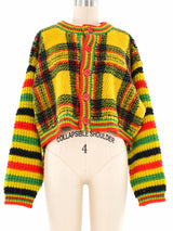 Kansai Plaid Sherpa Cardigan Top arcadeshops.com