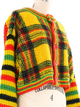Kansai Plaid Sherpa Cardigan Top arcadeshops.com