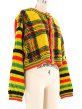 Kansai Plaid Sherpa Cardigan Top arcadeshops.com