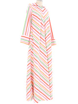 Christian Dior Rainbow Striped Lounge Caftan Dress arcadeshops.com