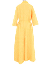 1970s Marigold Quilted Hostess Jumpsuit Jumpsuit arcadeshops.com