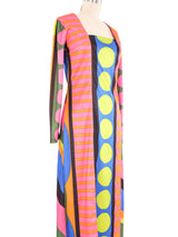 1970s Rainbow Op Art Jersey Dress Dress arcadeshops.com