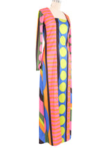 1970s Rainbow Op Art Jersey Dress Dress arcadeshops.com