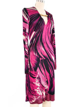 2008 Roberto Cavalli Pink Brushstroke Jersey Dress Dress arcadeshops.com