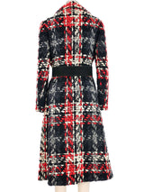 1960s Davidow Red And Black Chunky Tweed Coat Outerwear arcadeshops.com