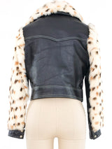 1970s Faux Fur Trimmed Leather Jacket Jacket arcadeshops.com