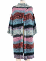 Chloe Striped Chunky Knit Cardigan Jacket arcadeshops.com