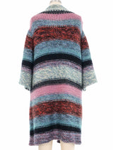 Chloe Striped Chunky Knit Cardigan Jacket arcadeshops.com
