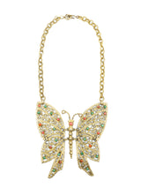 Goldtone Articulated Butterfly Necklace Accessory arcadeshops.com