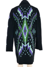 Black Beaded Wool Chimayo Coat Outerwear arcadeshops.com