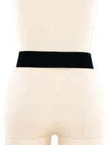 Oscar de la Renta Velvet Crystal Buckle Belt Accessory arcadeshops.com