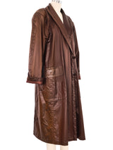Escada Metallic Brown Trench Coat Jacket arcadeshops.com