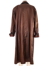 Escada Metallic Brown Trench Coat Jacket arcadeshops.com