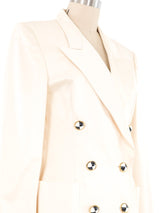 Escada Cream Checkered Button Blazer Jacket arcadeshops.com