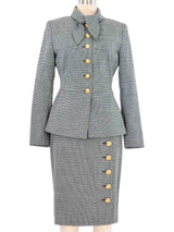 Escada Houndstooth Buttoned Skirt Suit Suit arcadeshops.com