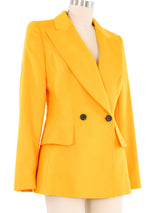 Escada Sunflower Yellow Wool Blazer Jacket arcadeshops.com