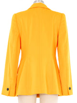 Escada Sunflower Yellow Wool Blazer Jacket arcadeshops.com