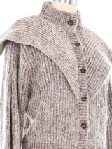 1980s Shawled Mohair Knit Cardigan Jacket arcadeshops.com