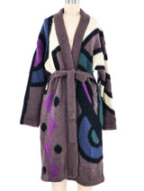 Geometric Knit Belted Duster Jacket arcadeshops.com