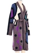 Geometric Knit Belted Duster Jacket arcadeshops.com