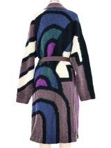 Geometric Knit Belted Duster Jacket arcadeshops.com